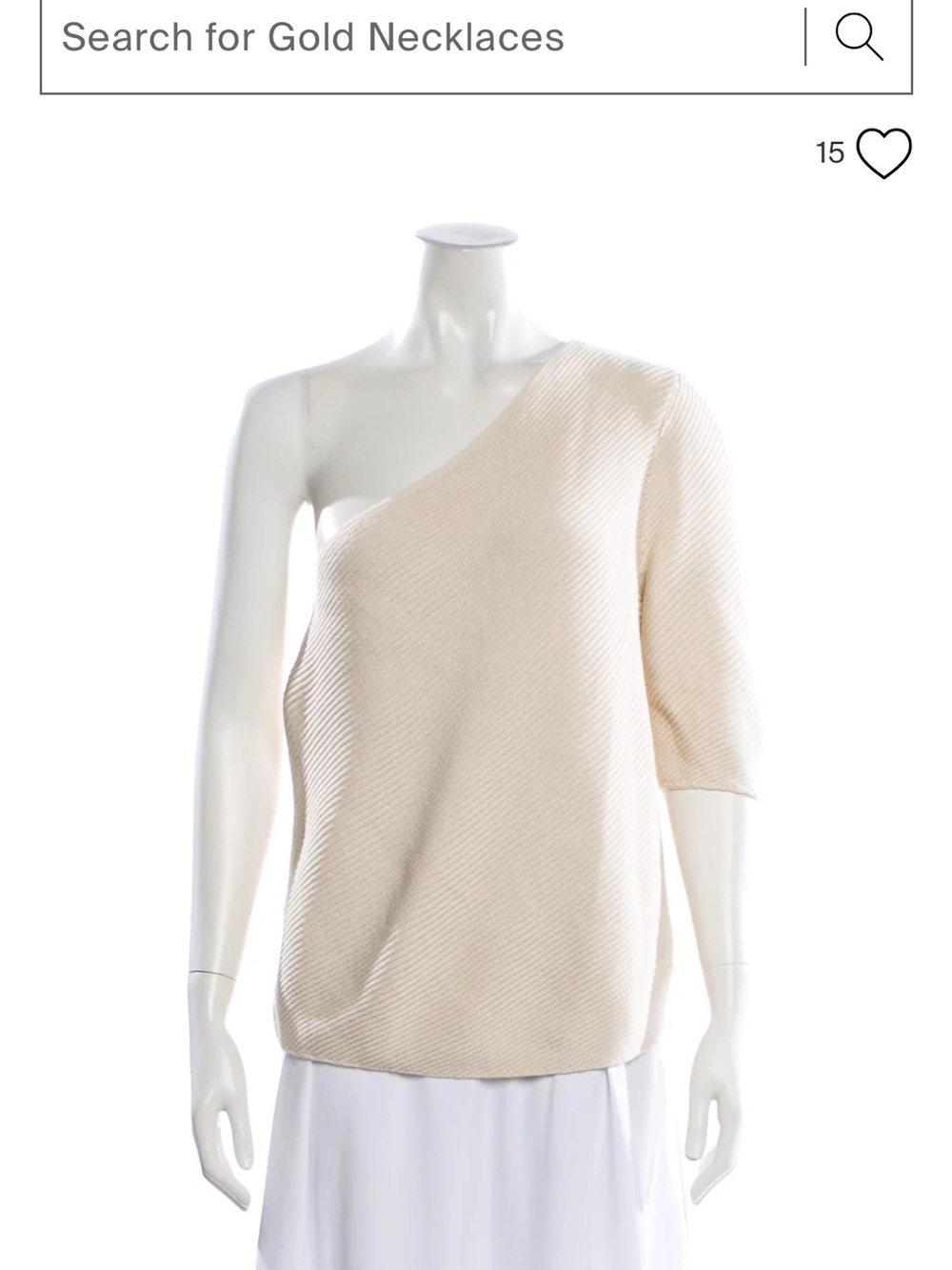 Lafayette 148 Off-Shoulder knit ivory top